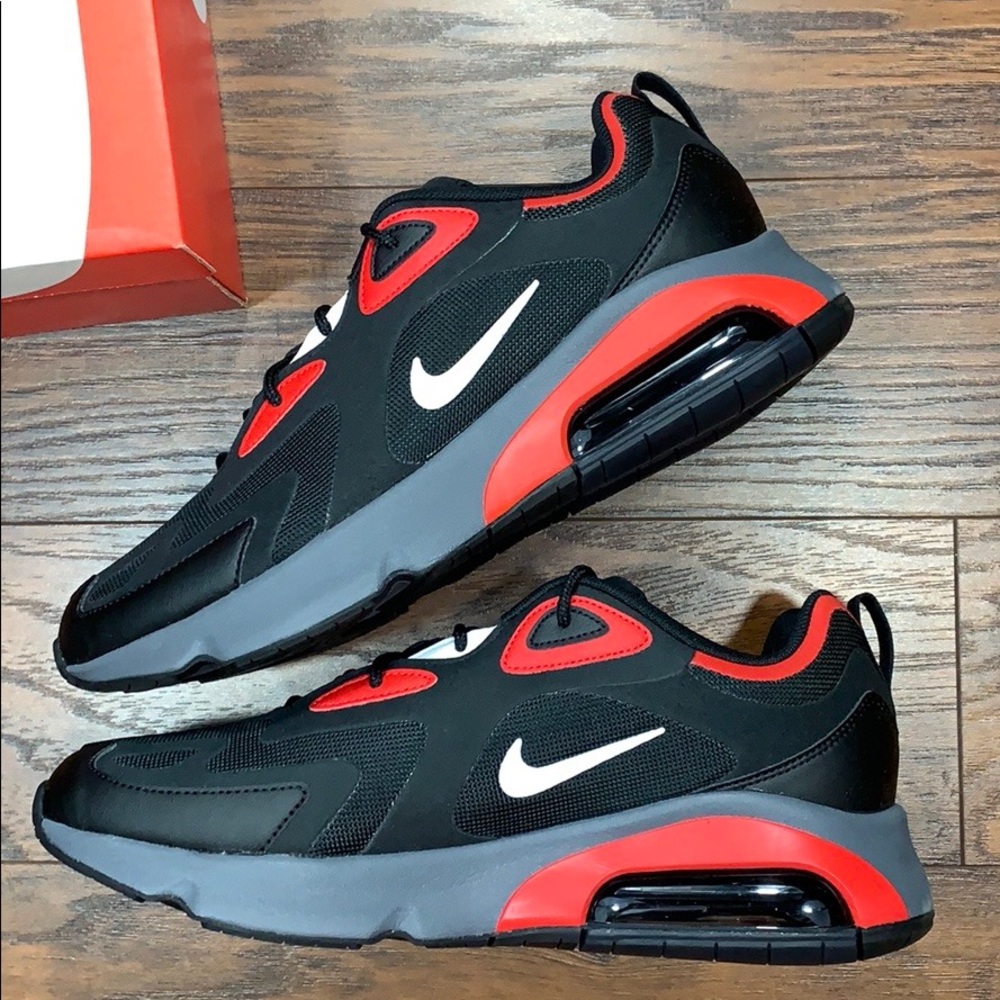 NIKE AIR MAX 200 Black/White-University Red - Picture 3 of 16
